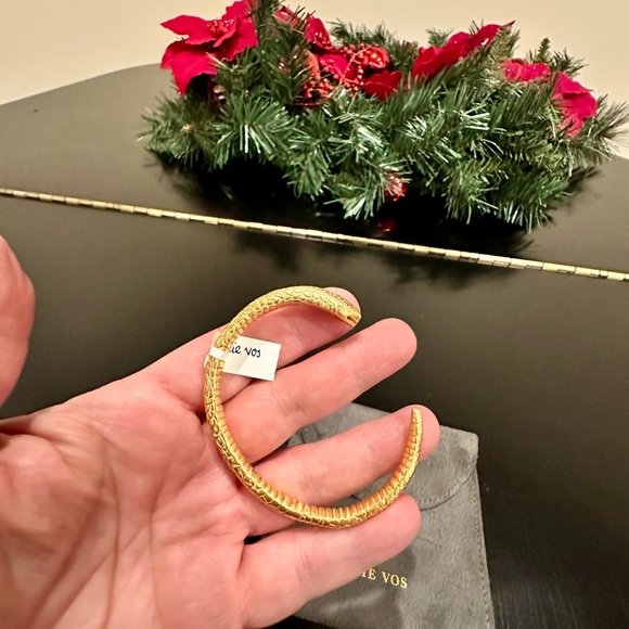 NWT RARE AUTHENTIC Julie Vos Textured Snake Open Cuff - Picture 7 of 17